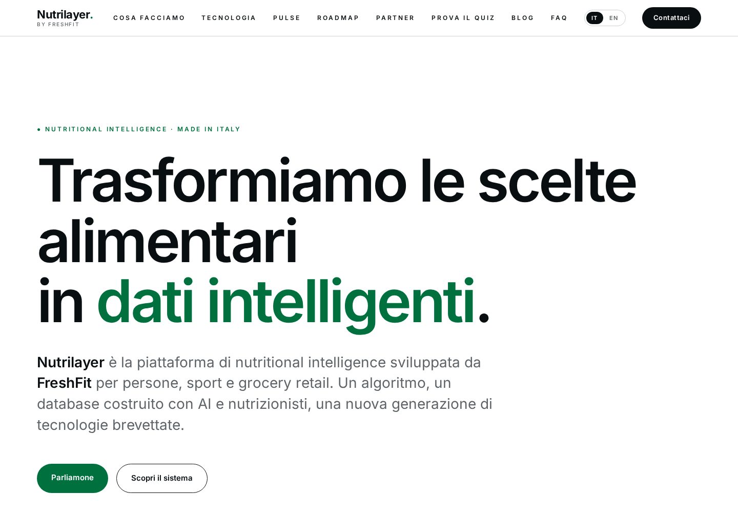 Home: the nutritional intelligence platform and the algorithm behind it