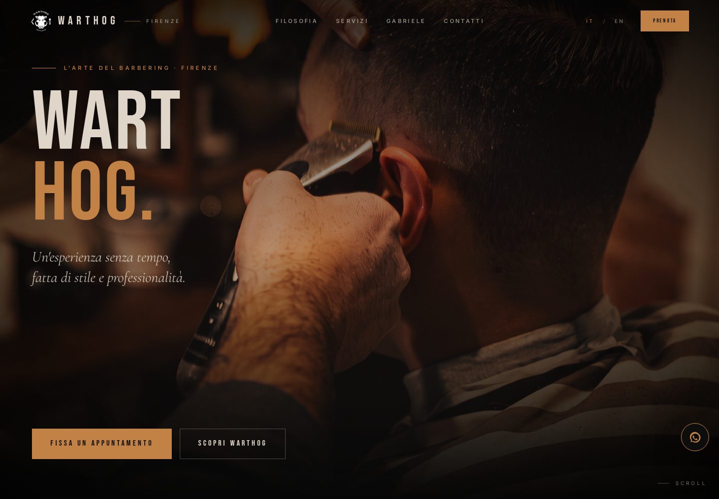 Opening screen with booking one click away